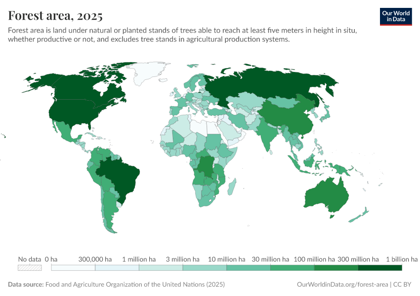 A thumbnail of the "Forest area" chart