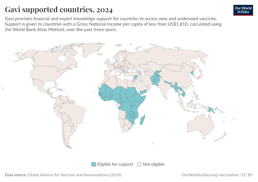 A thumbnail of the "Gavi supported countries" chart